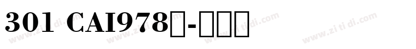 301 CAI978◆字体转换